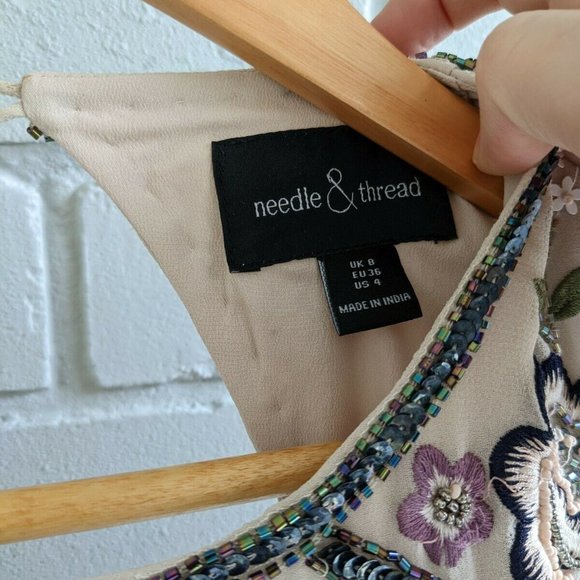 BHLDN Needle & Thread Dress size US 4 $500 - Picture 5 of 8